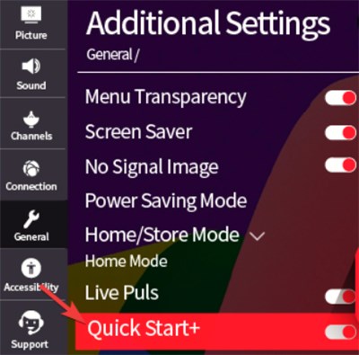 Disable Quick Start+