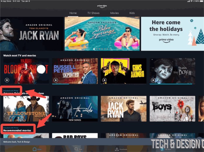 Amazon Prime Video Download on iPad