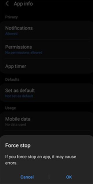 Force Stop Prime Video App